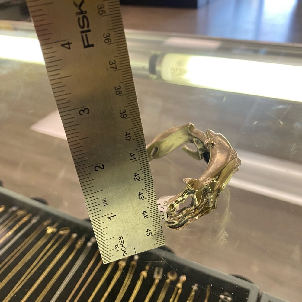 Designer Sterling Silver Dolphin Cuff Bracelet - Picture 10 of 12